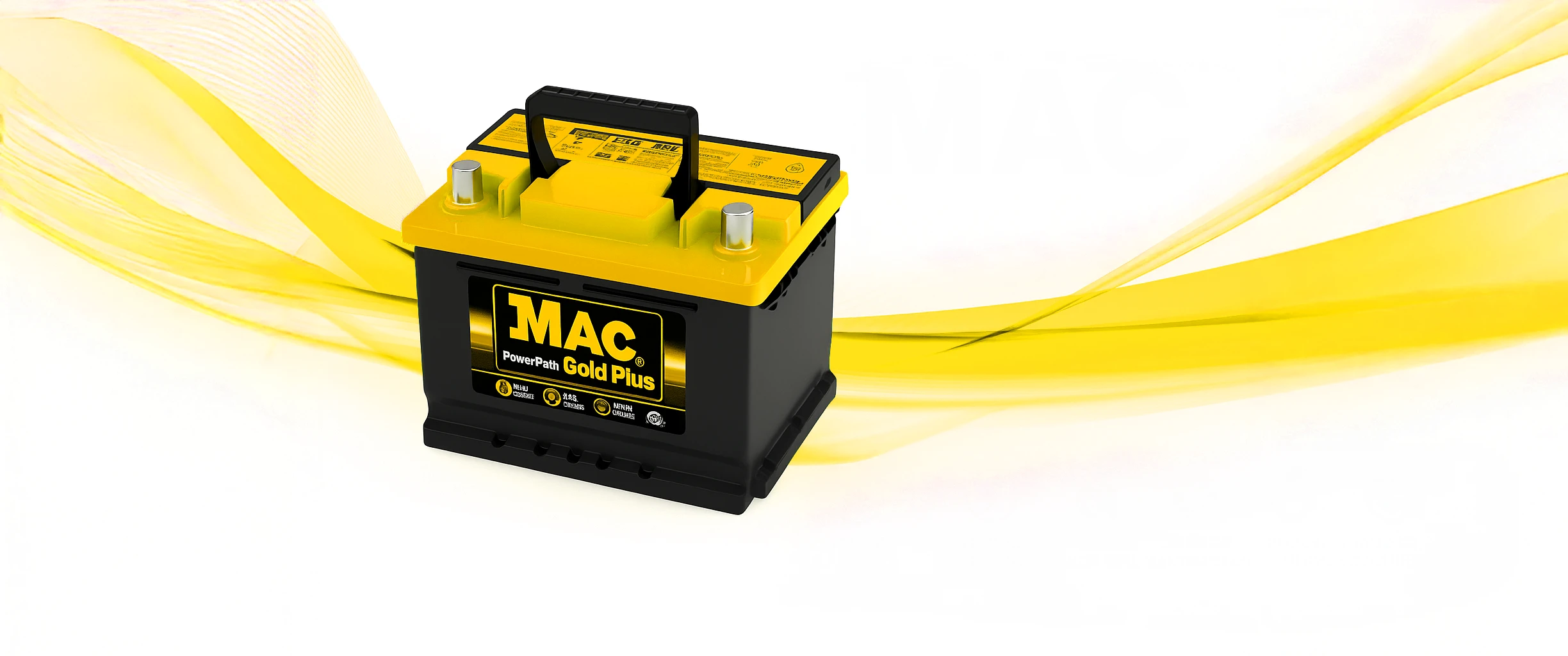 Brochazo amarillo de Baterías MAC